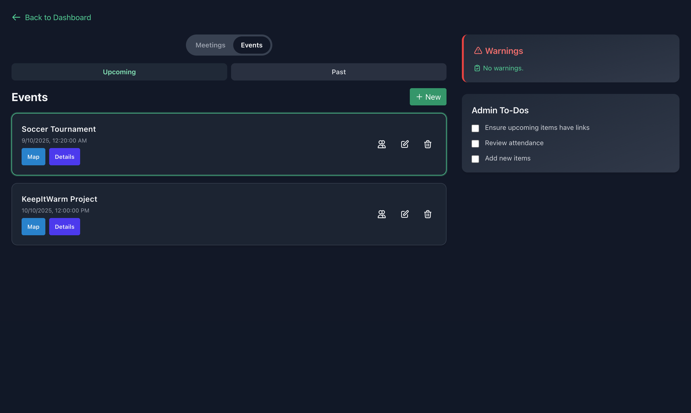 Admin portal