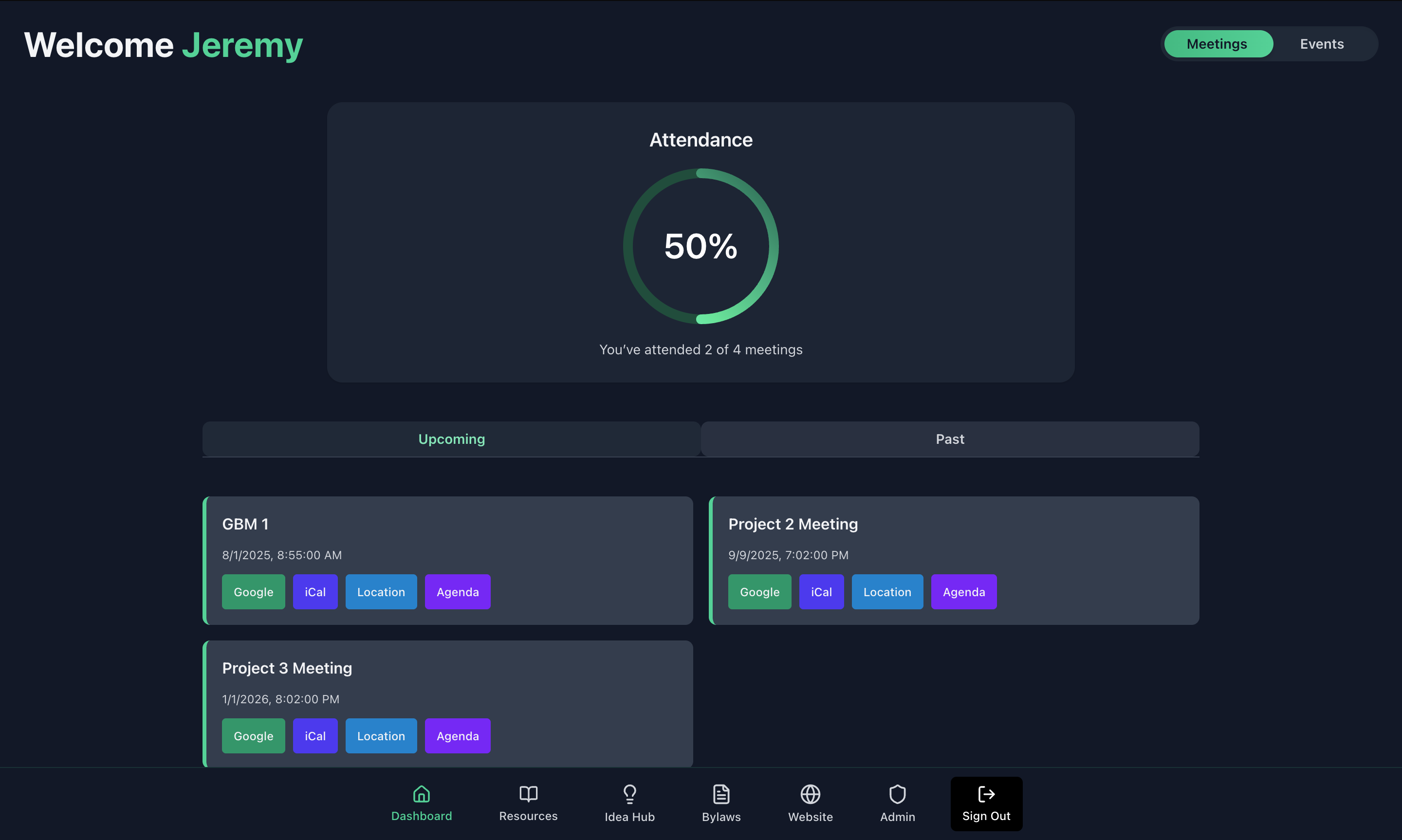 Dashboard preview